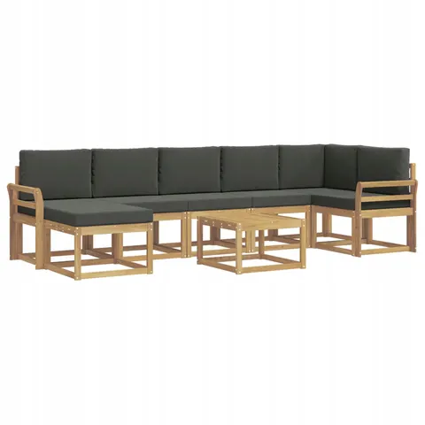 vidaXL Ensemble de canapés d'extérieur 8 pc 7 place – 784896 – image 1