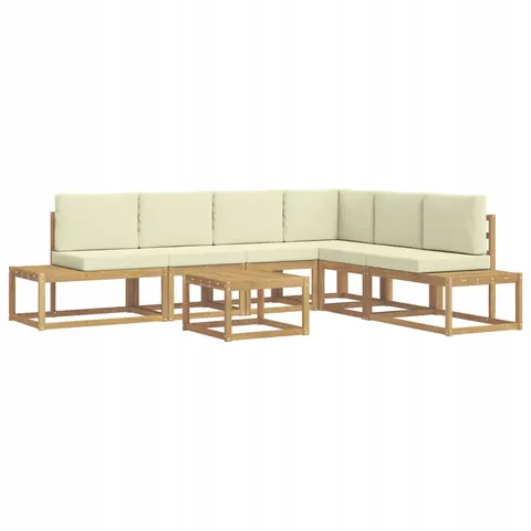 vidaXL Ensemble de canapés d'extérieur 7 pc 6 place Polyester – 787071 – image 1