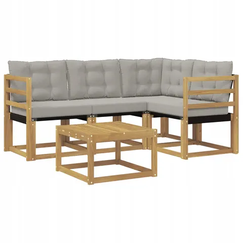 vidaXL Ensemble de canapés d'extérieur 5 pc 4 place – 815590 – image 1