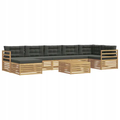 vidaXL Ensemble de canapés d'extérieur 8 pc 7 place – 832153 – image 1