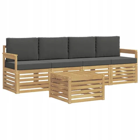 vidaXL Ensemble de canapés d'extérieur 5 pc 4 place – 836908 – image 1