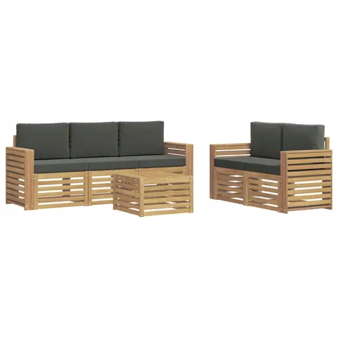 vidaXL Ensemble de canapés d'extérieur 6 pc 5 place – 837509 – image 1
