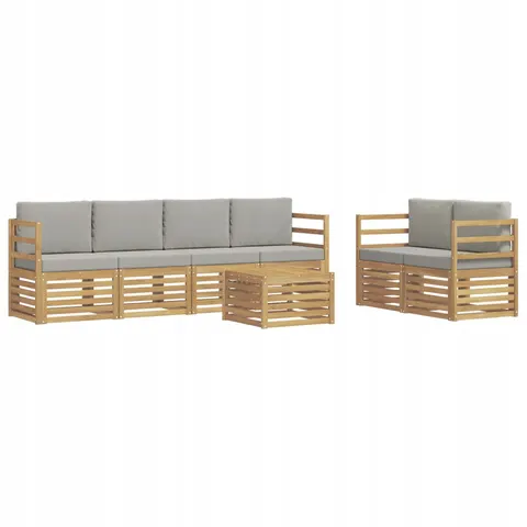 vidaXL Ensemble de canapés d'extérieur 7 pc 6 place – 837646 – image 1