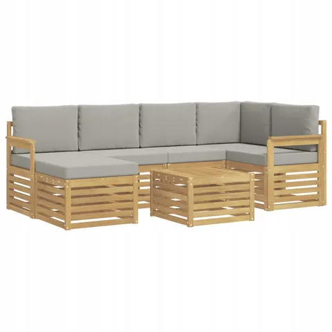 vidaXL Ensemble de canapés d'extérieur 7 pc 5 place – 844897 – image 1