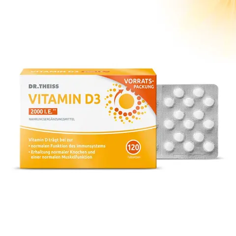 Dr. Theiss Vitamin D3 Tabletten 2000 I.E. – 250044 – Bild 1