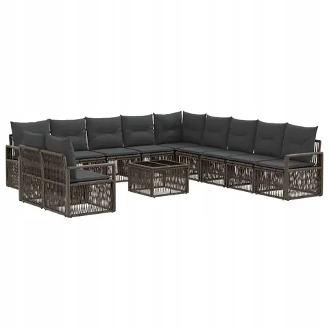 vidaXL Ensemble de canapé de jardin 12 pc Gris polyrotin – 541608 – image 1