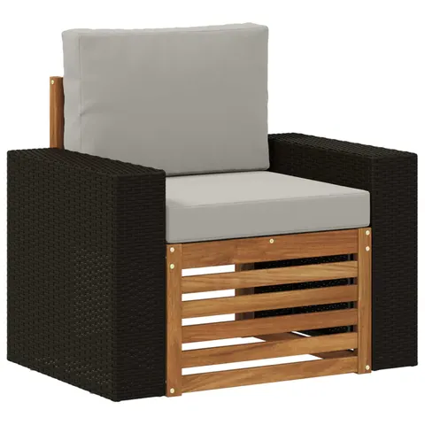 vidaXL Sofa de milieu extérieur Naturel et Gris clair – 649489 – image 1