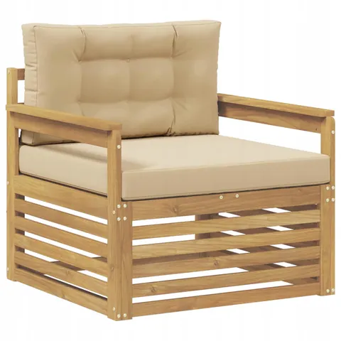 vidaXL Canapé d’extérieur Polyester Blanc – 651536 – image 1