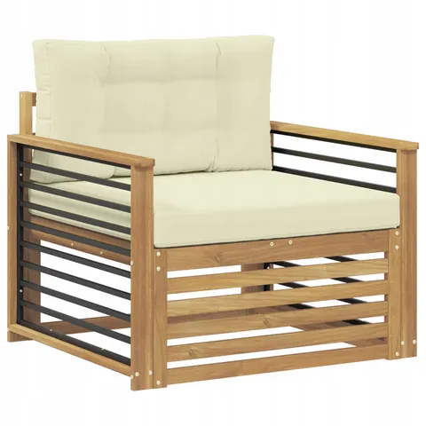 vidaXL Canapé d’extérieur Polyester Blanc – 651758 – image 1
