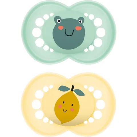 MAM Original 6+ months tétine Mint/ Yellow 2 pcs – image 1