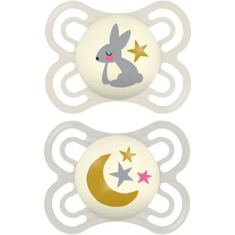 MAM Perfect Night 0+ months dummy Beige/ Grey 2 pc – image 1
