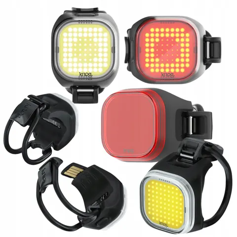 Knog Blinder Mini Square Front & Rear Bike Light Set - USB Rechargeable – image 1