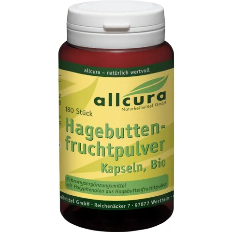 Hagebuttenfruchtpulver Kapseln Bio – Bild 1