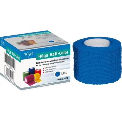 Höga Haft Color Fixierbinde 4 cmx4 m blau – Bild 1