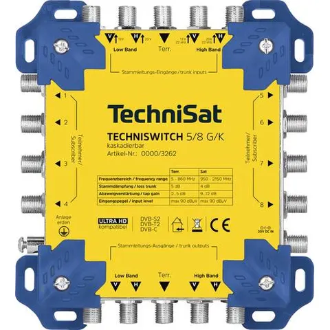 TECHNISWITCH 5/8 G/K, blau/gelb Verteiler – Bild 1