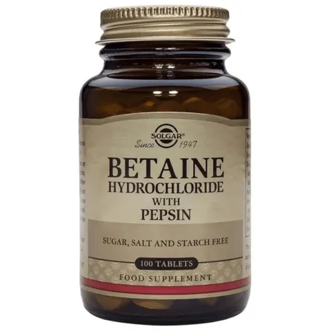 Solgar Betaina Hidroclorida 100 Comprimidos – imagen 1