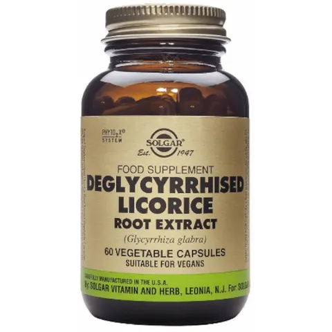 Solgar Deglycyrrhis Licorice Root Extract 60 VCaps – imagen 1