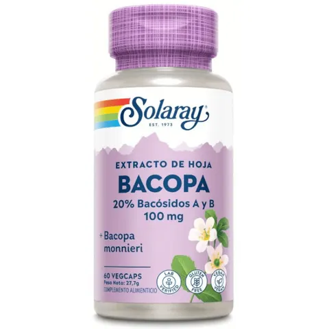 Solaray Bacopa 100 mg 60 Cápsulas Vegetales – imagen 1