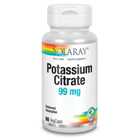 Solaray potasio citrato 99mg. 60cap. – imagen 1