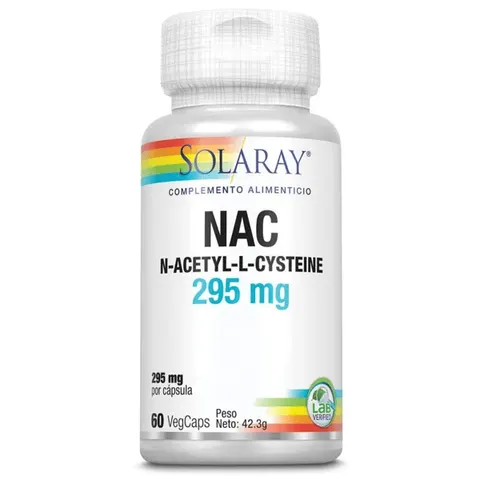 Solaray NAC 295 mg 60 Vegetable Capsules 60 Units – image 1