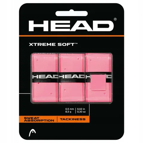 Head Xtreme Soft 3 Pack Tennis - Padel Overgrip Roze – afbeelding 1