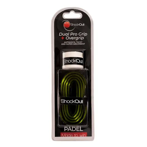 Shockout Dual Pro Grip y Overgrip Negro Amarillo – imagen 1