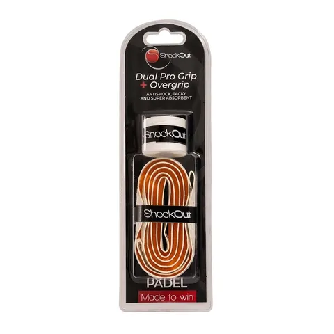 Shockout Dual Pro Grip y Overgrip Blanco Naranja – imagen 1