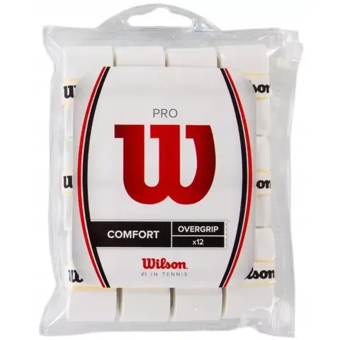 Wilson Pro Overgrip Wit 12 stuks - 0,55 mm – afbeelding 1