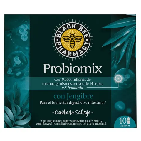 Black Bee Probiomix Con Jengibre 10 Cápsulas – imagen 1