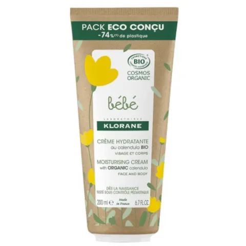 Klorane Bébé Bio crème hydratante packaging eco 200 ml – image 1