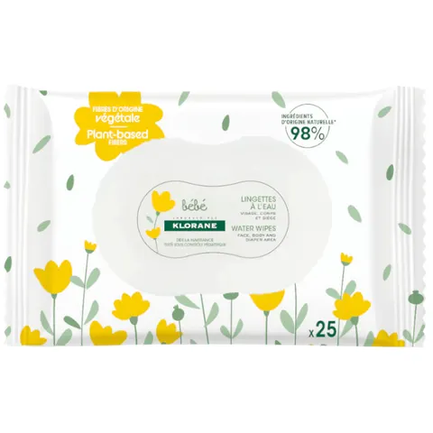 Klorane 25 Lingettes à L'Eau Bébé - Paquet – image 1