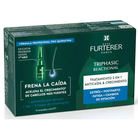 René Furterer Triphasic Reactional complexe zorg bij reactieve haaruitval 12x5 ml – afbeelding 1