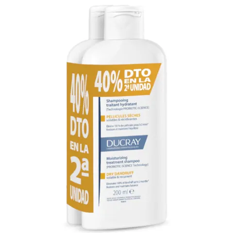 Ducray Kelual Squanorm Champú para Caspa Seca Pack 2 x 400 ml – imagen 1