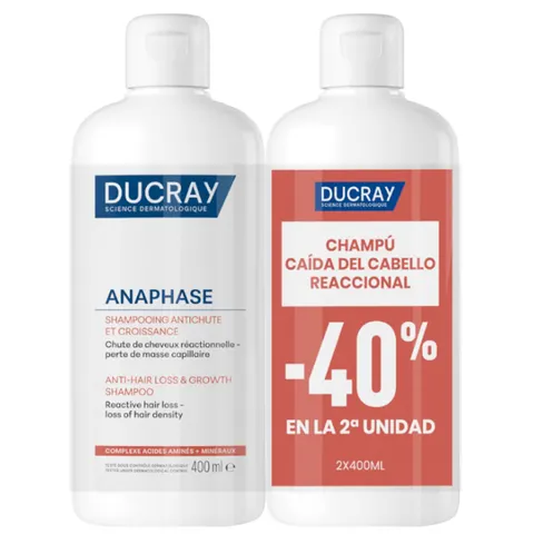 Ducray Anaphase Reactive Champú Anticaída 2x400 ml – imagen 1