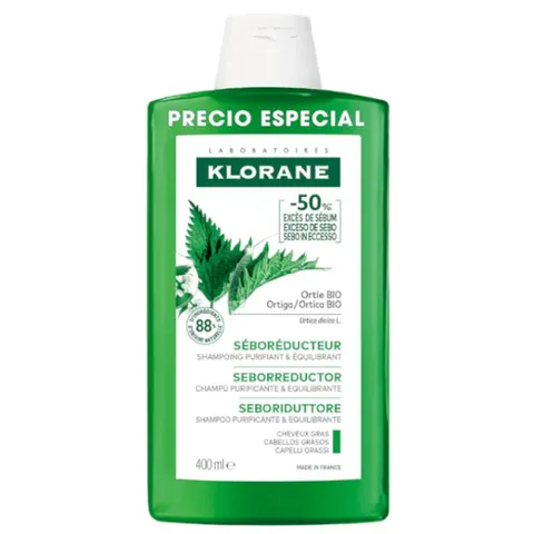 Klorane Champú Ortiga Bio 400ml – imagen 1