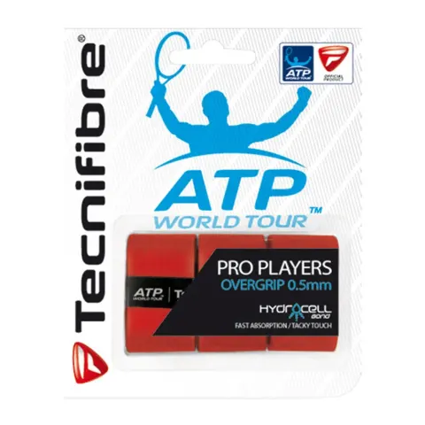 Pack 3 Overgrip Tecnifibre Players Pro Rojo – imagen 1