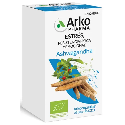 Arkopharma Arkocápsulas Ashwagandha Bio 45 Capsules – image 1