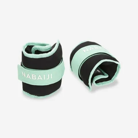 Bracelets lestés avec boucle aquagym 2 x 0,5 kg, vert clair – image 1