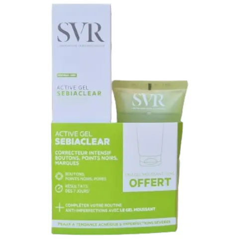 SVR Sebiaclear Active 40ml + Gel Moussant 55ml – imagen 1