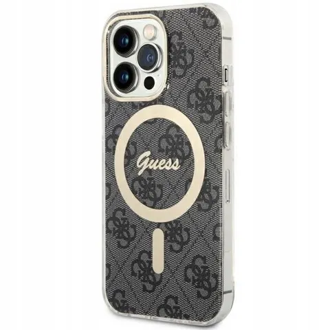 Guess 4G Back Case (MagSafe Compatible) - Apple iPhone 13 Pro (6.1") - Grijs – afbeelding 1