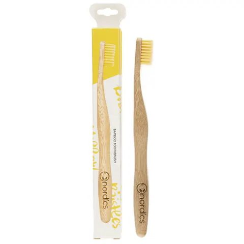Nordics Cepillo Dental Bambú Amarillo – imagen 1