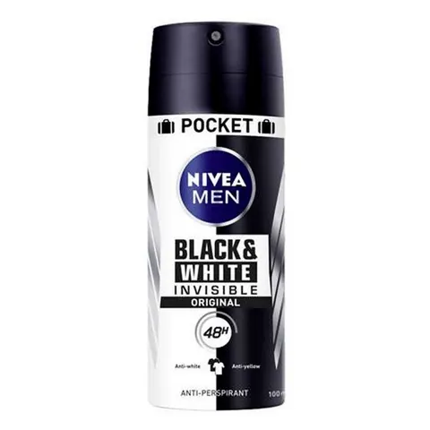 Nivea Black&White; Invisible Deodorant Spray Men 100 ml – Bild 1