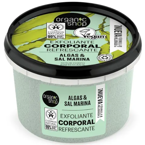 Organic shop exfoliante corporal refrescante algas 250ml. – imagen 1