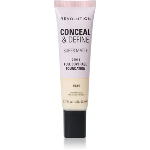 Revolution Conceal & Define mattifying foundation shade F0.2N 23 ml – image 1