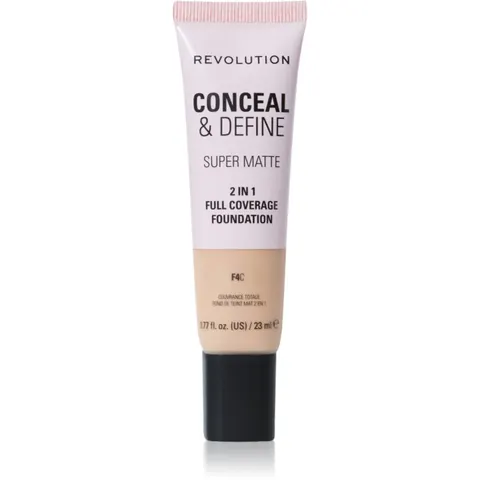 Revolution Conceal & Define mattifying foundation shade F4C 23 ml – image 1