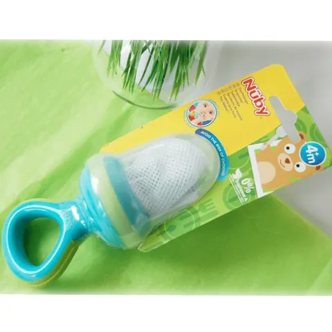 Nûby - Sabbelzakje - Aqua - 6m+ – afbeelding 1