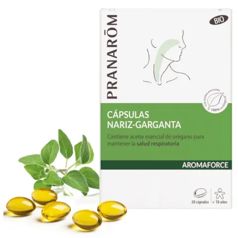 Pranarôm Aromaforce Cápsulas Nariz-Garganta BIO 30caps – imagen 1