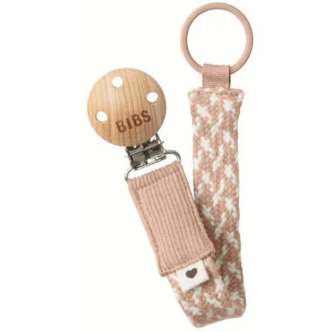 BIBS Paci Braid dummy clip Blush / Ivory 1 pc – image 1