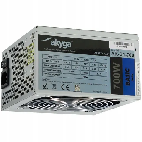 Alimentation ATX Akyga Basic AK-B1 - 700W (Gris) #DEFAULT – image 1