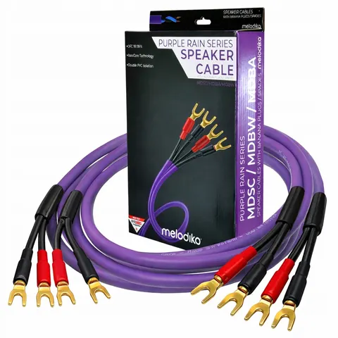 Kabel Melodika Widły Widły 2.5m fioletowy – zdjęcie 1